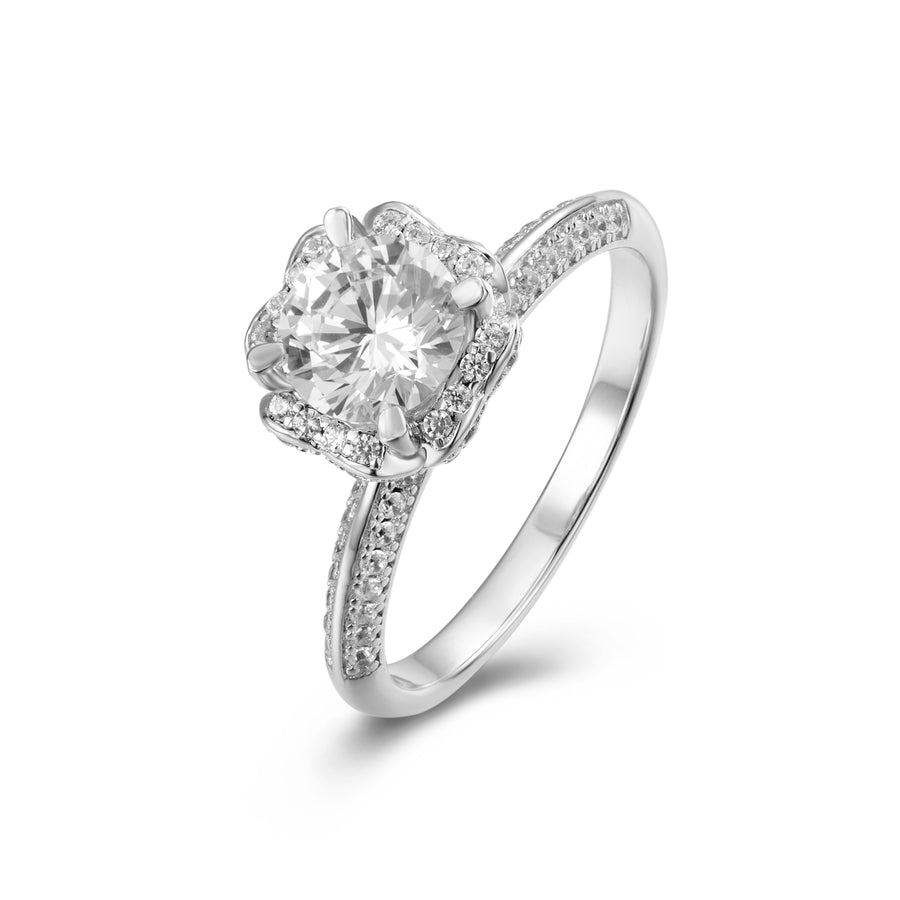 Intricate Moissanite Heart Ring M07A