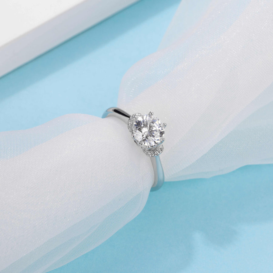 Silver Moissanite Ring M10A