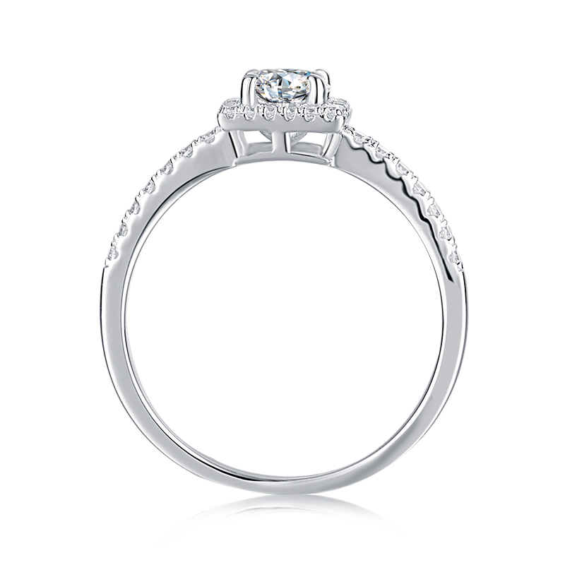 Princess Halo Moissanite Ring M17B