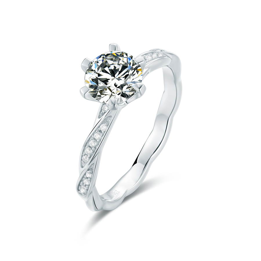 Twisted Moissanite Ring M41A